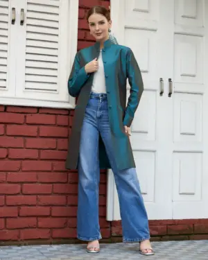 Teal - Jodhpur coat